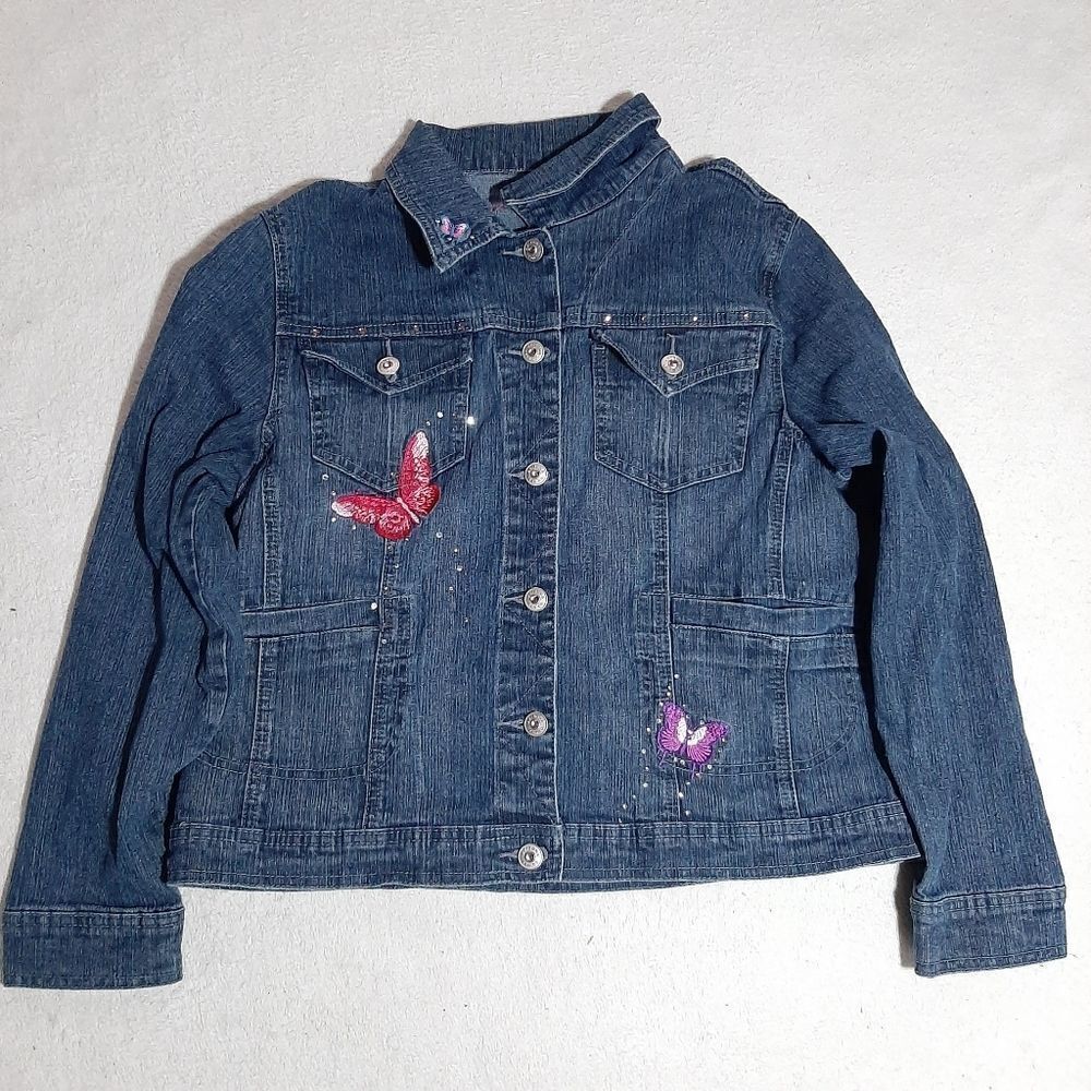 Arizona Jeans Denim Butterfly Jacket Size XL